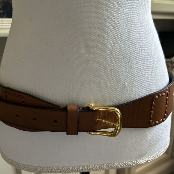 Cuirum Barcelona Spain Leather Designer Wide Belt Hand Tooling Size 95 EUC - Picture 12 of 13